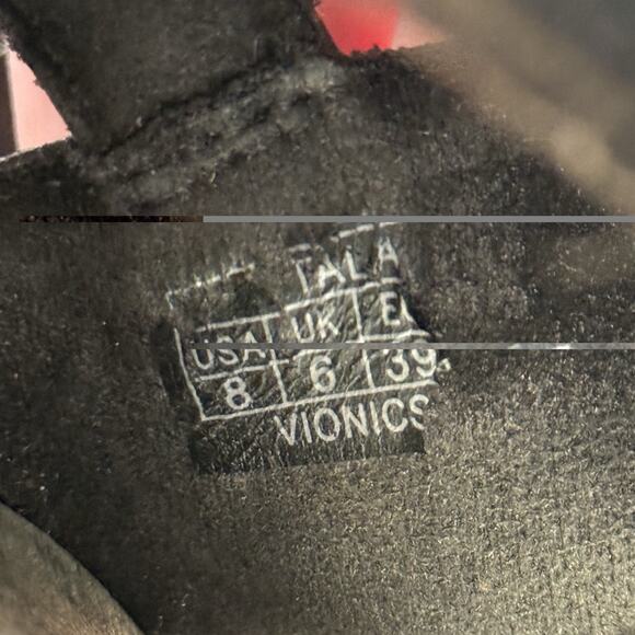 Vionic Tala Black Leather Slingback Toe-Post Sandals Women’s Size 8 - Picture 7 of 7